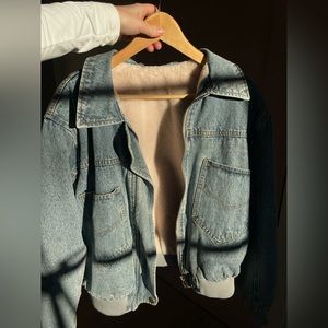 Storets denim jacket with faux fur lining